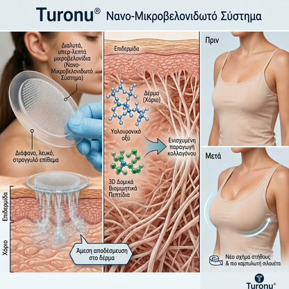 ✨Turonu® 👯😊Προηγμένο Επίθεμα με Νανο-Μικροβελόνες για Στοχευμένη Αυξητική Στήθους🇬🇷