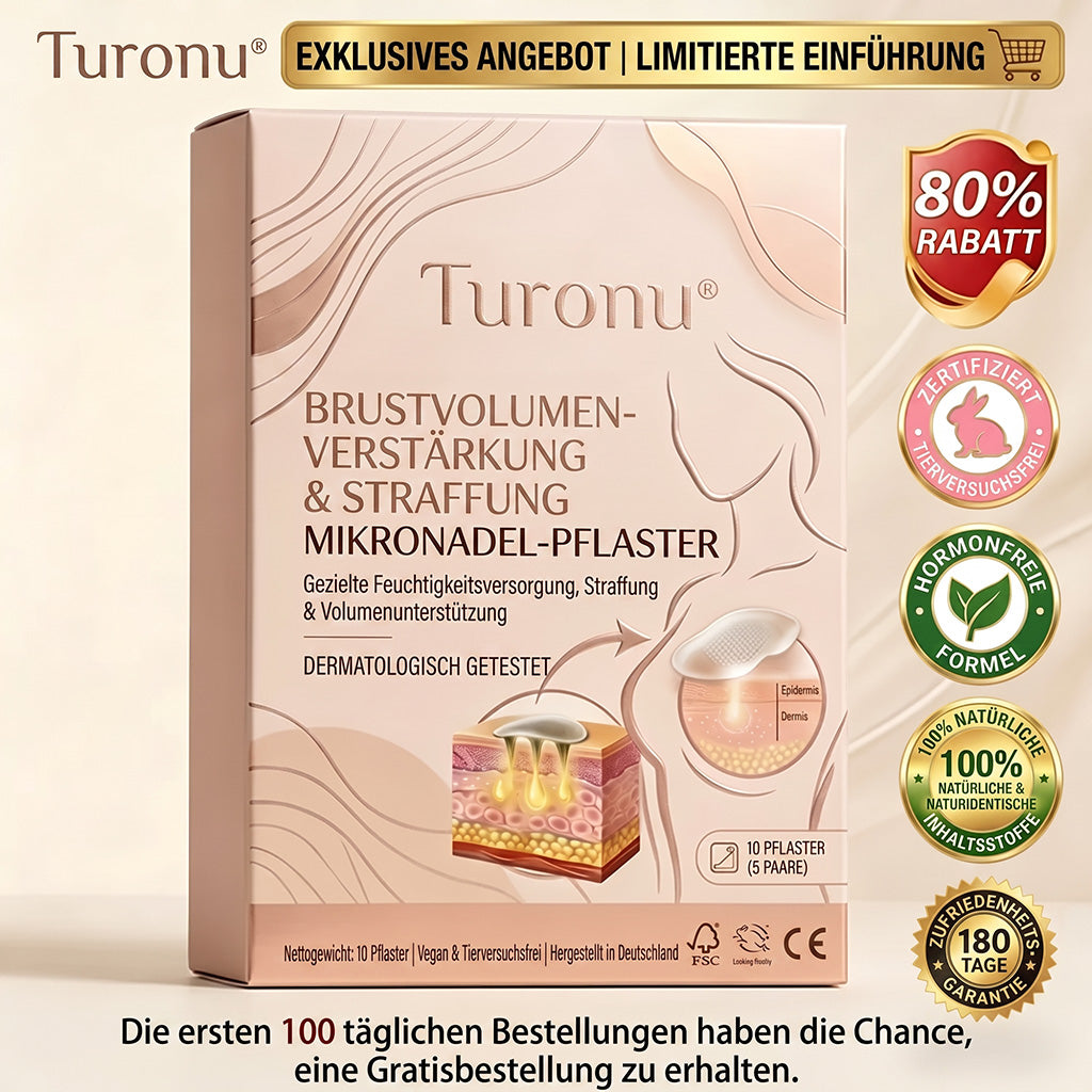 DE🔥Turonu® Fortschrittliches Nano-Microneedle-Pflaster zur gezielten Brustvergrößerung