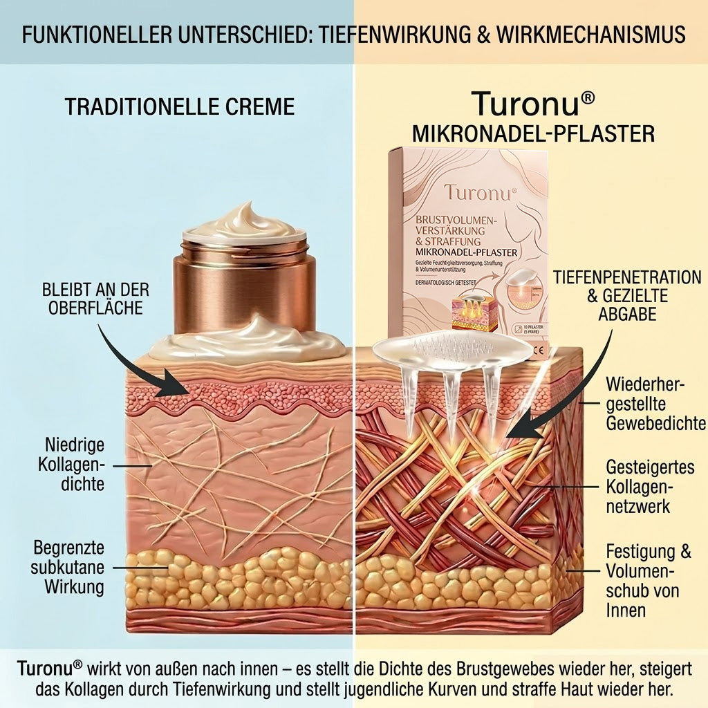 DE🔥Turonu® Fortschrittliches Nano-Microneedle-Pflaster zur gezielten Brustvergrößerung