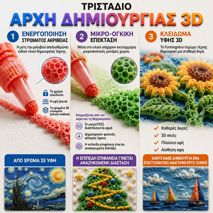 🎨 Κέρδος 50% Σήμερα | 🍔 IEY® 3D Relief Art Pen – Δημιουργήστε Τρισδιάστατη Τέχνη που Αγγίζεται 🪄✍️